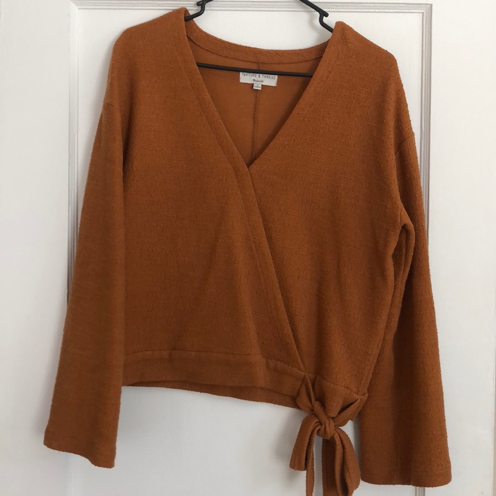 Madewell Textured Wrap Sweater
